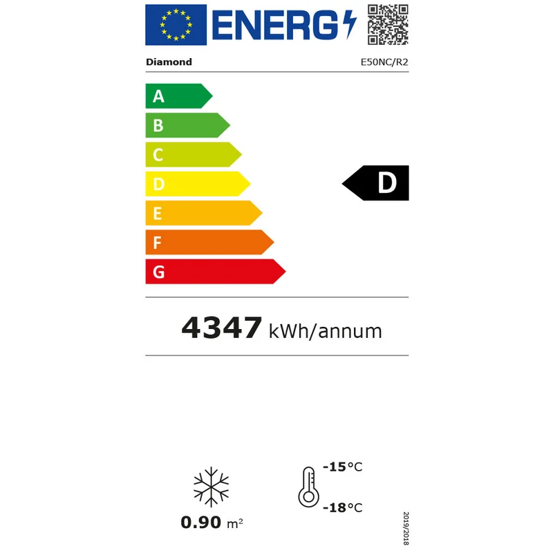Tiefkühlschrank 500 Liter mit Umluftkühlung und LED-Beleuchtung, E50NC/R2