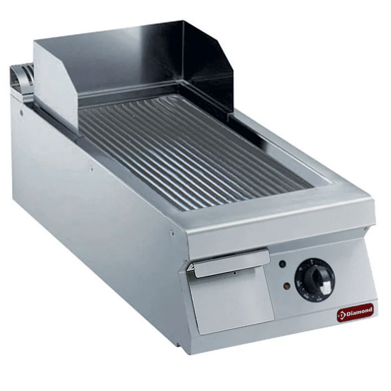 Profi Elektro-Griddleplatte gerillt , 40 cm Breite , Tischgerät, E22/PR4T-NE