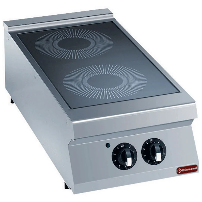 Profi Ceran-Kochfeld, 2 Kochzonen – Tischgerät, 40 cm, E22/2VC4T-230/3--N
