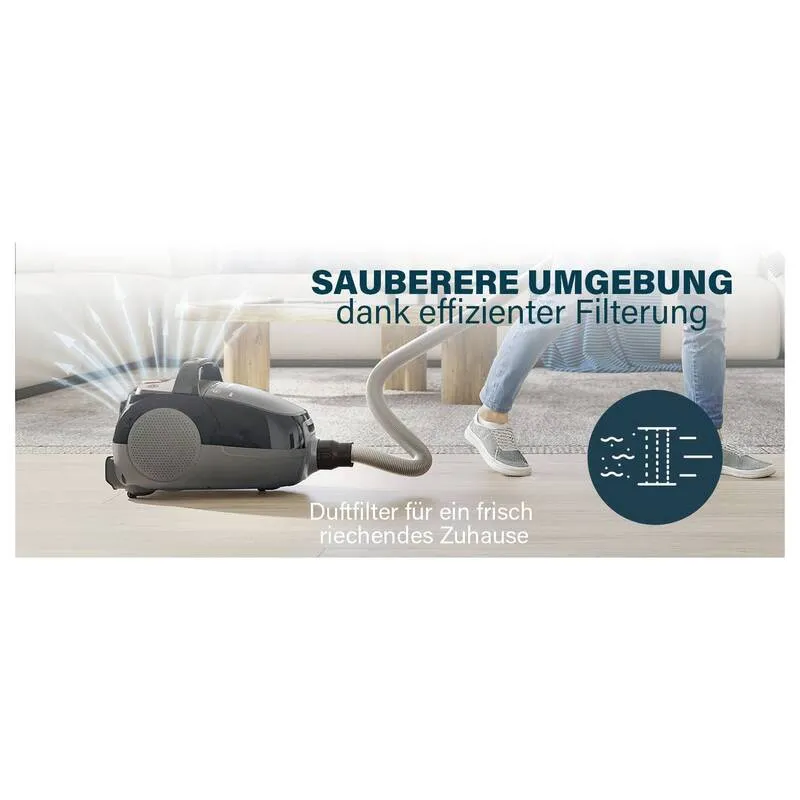 B-Ware Princess Staubsauger Bodenstaubsauger 800W HEPA Staubbeutel schwarz 4l 9m