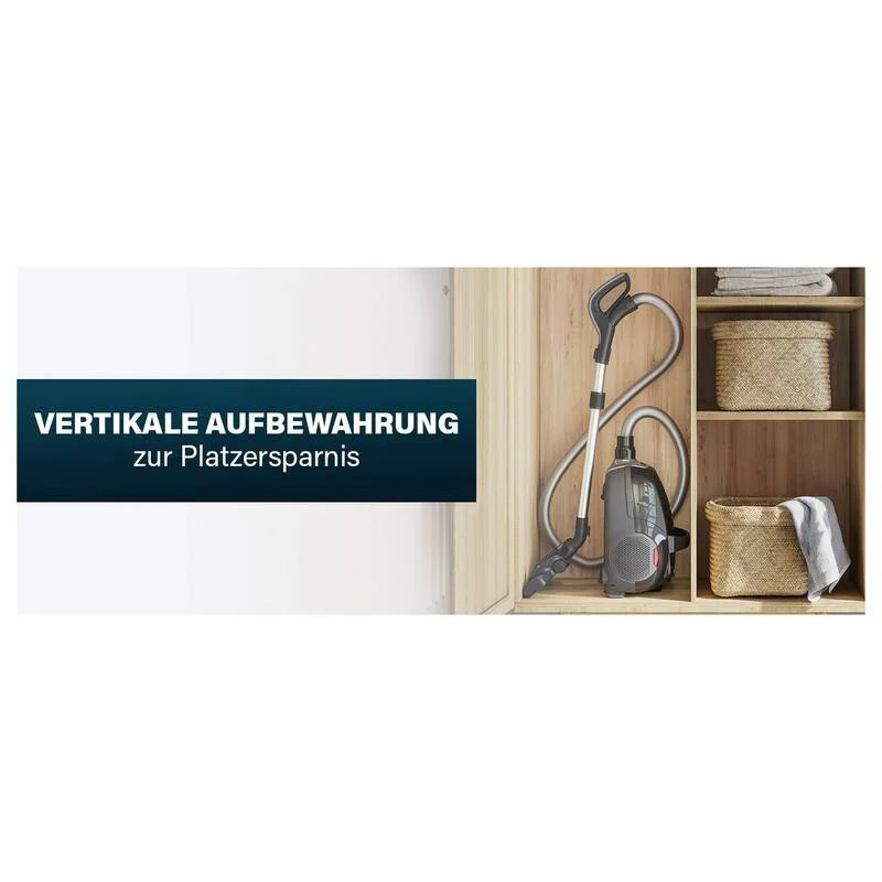 B-Ware Princess Staubsauger Bodenstaubsauger 800W HEPA Staubbeutel schwarz 4l 9m