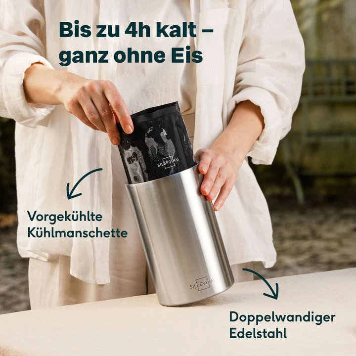 B-Ware Silberthal Weinkühler Flaschenkühler Manschette Edelstahl spülmaschinengeeignet