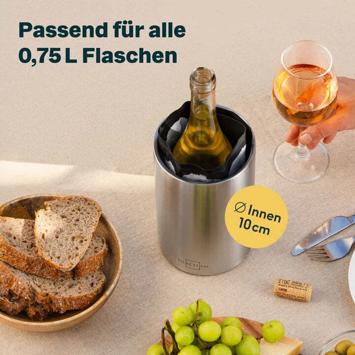 B-Ware Silberthal Weinkühler Flaschenkühler Manschette Edelstahl spülmaschinengeeignet