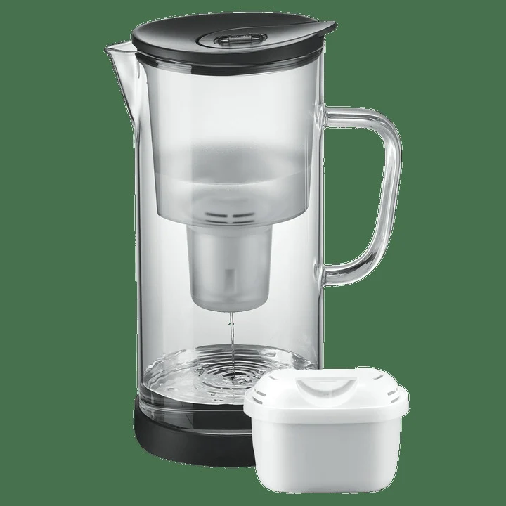 B-Ware SILBERTHAL Wasser Filterkanne Glas Wasserfilter Kartusche Wasserfilter Kalk