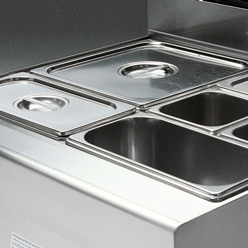Bain-Marie Elektro-Tischgerät GN 2/1 für 150 mm Behältertiefe, E17/BM8T-230/3--N