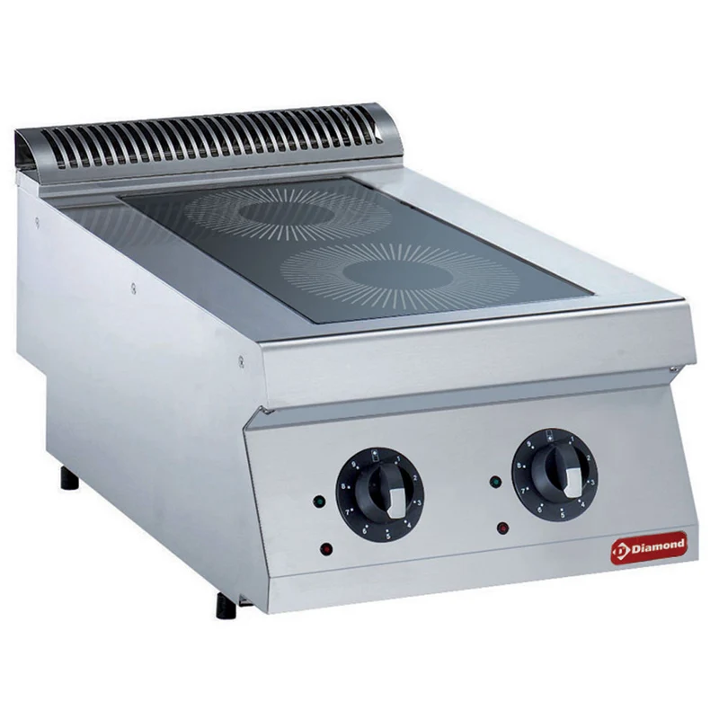 Profi Induktionskocher Tischgerät - 2 Kochzonen - 7 kW, E17/2ID4T-N