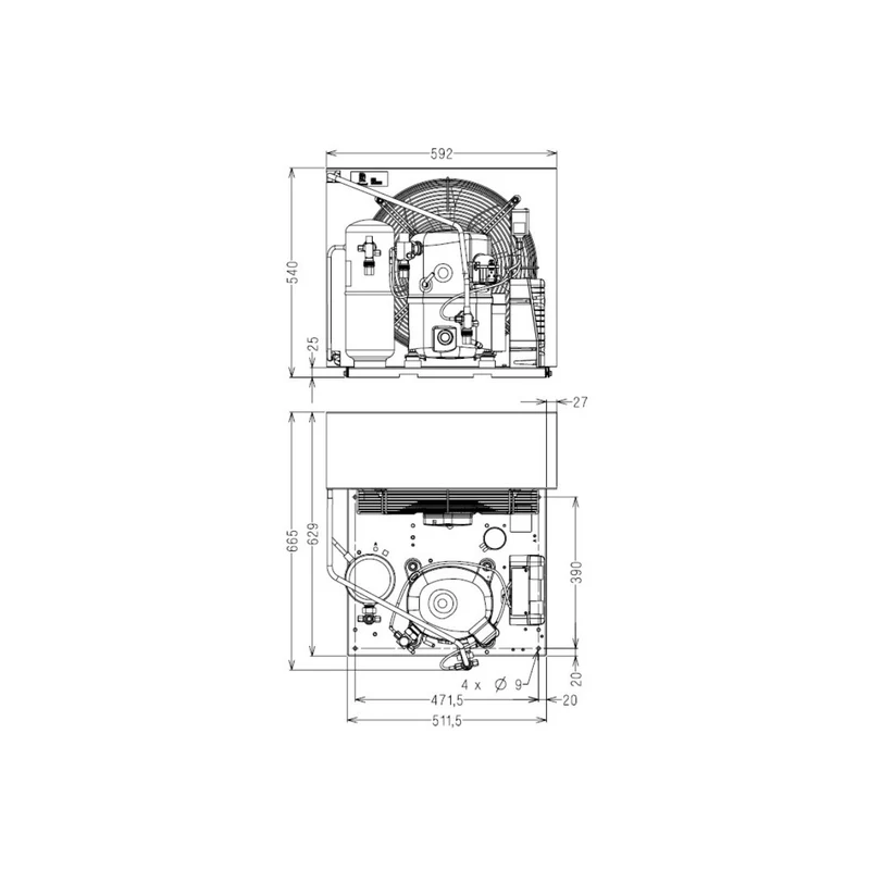Verflüssigungssatz FHT4538ZHR-XG Tecumseh