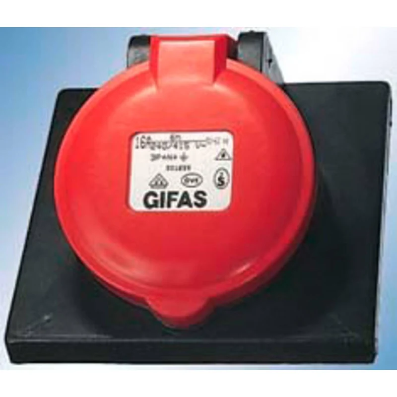 B-Ware Gifas Electric CEE Wandsteckdose Einbaudose Steckdose rot 16 A 5polig 400 V 1 St