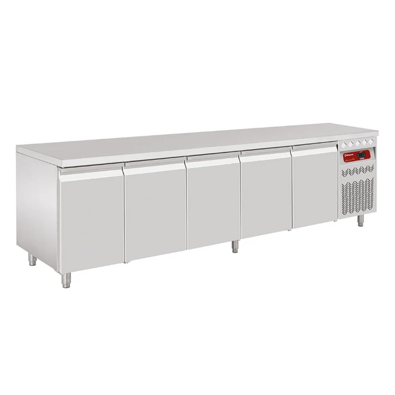 Professioneller Gastro-Kühltisch aus Edelstahl, DT274/P9_1XCA1/2-P9