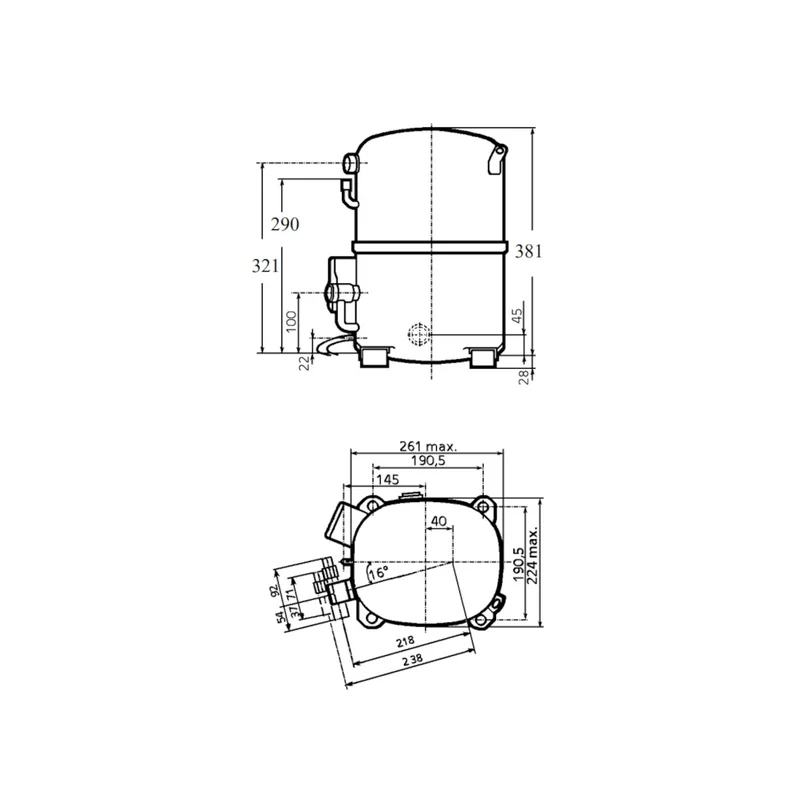 Kompressor AG4553P-TZ Tecumseh