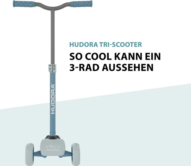 B-Ware HUDORA Tri-Scooter Roller Kinderfahrzeug Kinderroller blue Klappmechanismus