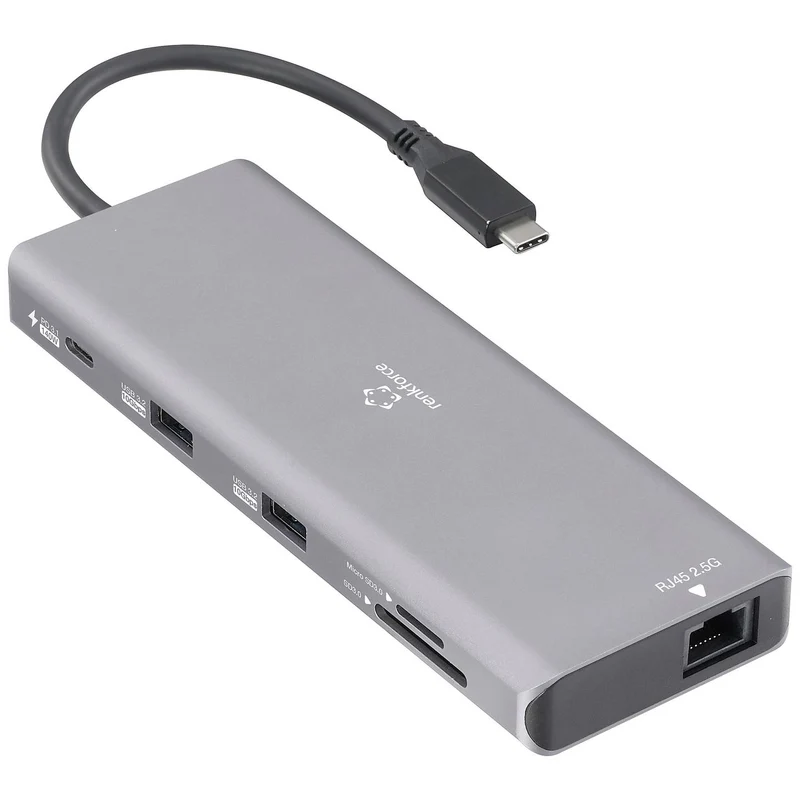 B-Ware Renkforce USB-C Dockingstation Hub RF-DKS-905 10-in-1 8K PD 3.1 Laptop