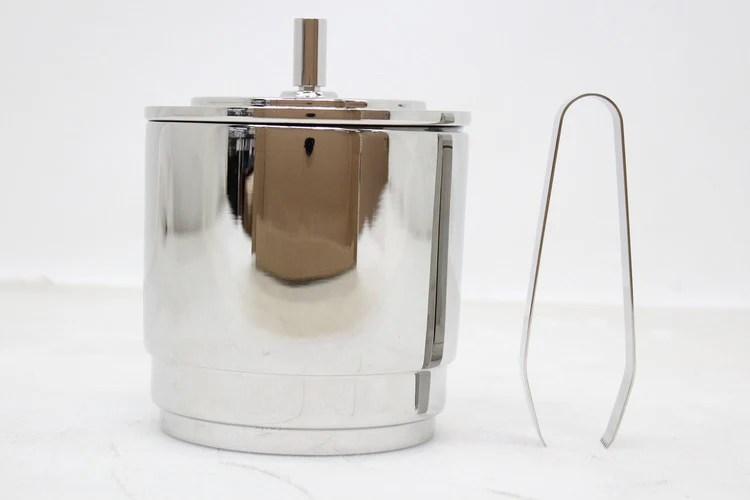 Georg Jensen Manhattan Eimer Eiswürfelbehälter Eiseimer Zange SIEHE TEXT/FOTO