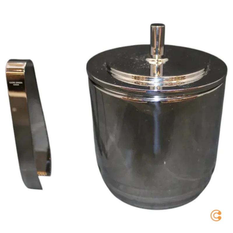 Georg Jensen Manhattan Eimer Eiswürfelbehälter Eiseimer Zange SIEHE TEXT/FOTO