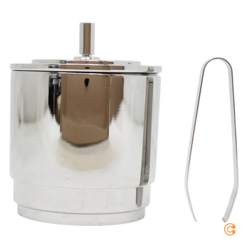 Georg Jensen Manhattan Eimer Eiswürfelbehälter Eiseimer Zange SIEHE TEXT/FOTO
