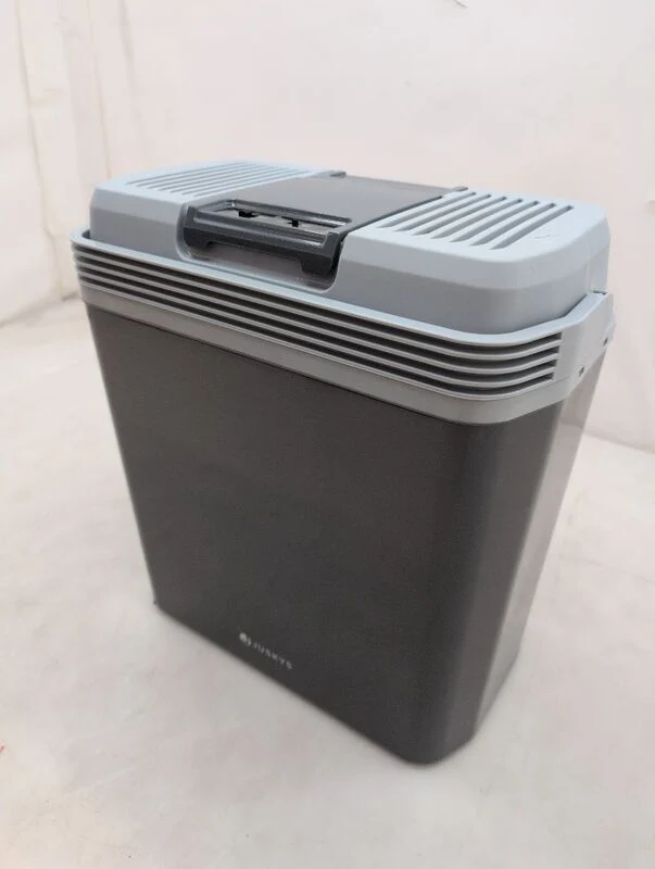 C-Ware Kühlbox Nordpol Elektrische Kühlbox 24L 12V 230V Grau für Ausflüge und Reisen