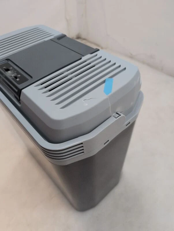 C-Ware Kühlbox Nordpol Elektrische Kühlbox 24L 12V 230V Grau für Ausflüge und Reisen