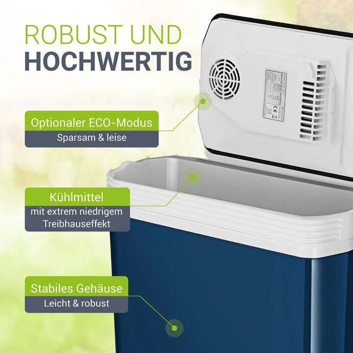 B-Ware Kühlbox Nordpol Elektrische Kühlbox blau 24 L mit 12V 230V Anschluss unterwegs