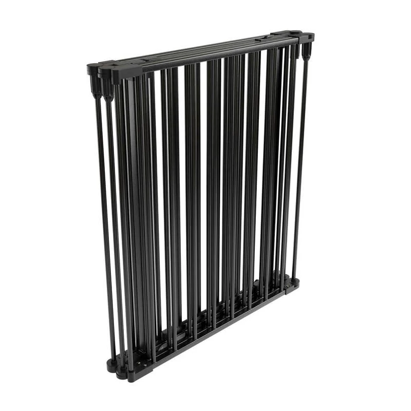 B-Ware Kamin- / Ofenschutzgitter 300 cm Sicherheitsgitter mit Tür schwarz Metall