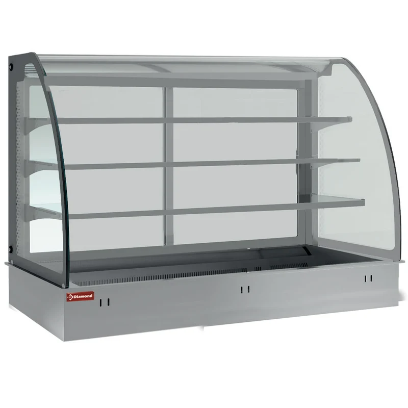 Kühlvitrine mit Umluftkühlung , 3 Ebenen , 3x GN 1/1 , ohne Aggregat, DPA/TVF312-S
