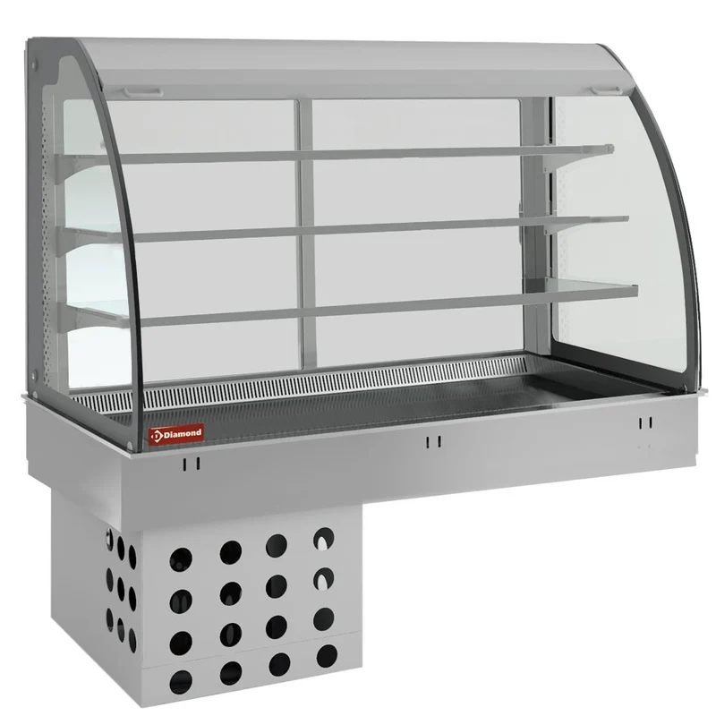 Kühlvitrine mit Umluft & Nachtrollo , 3 Ebenen , 3x GN 1/1, DPA/TVA312-R2