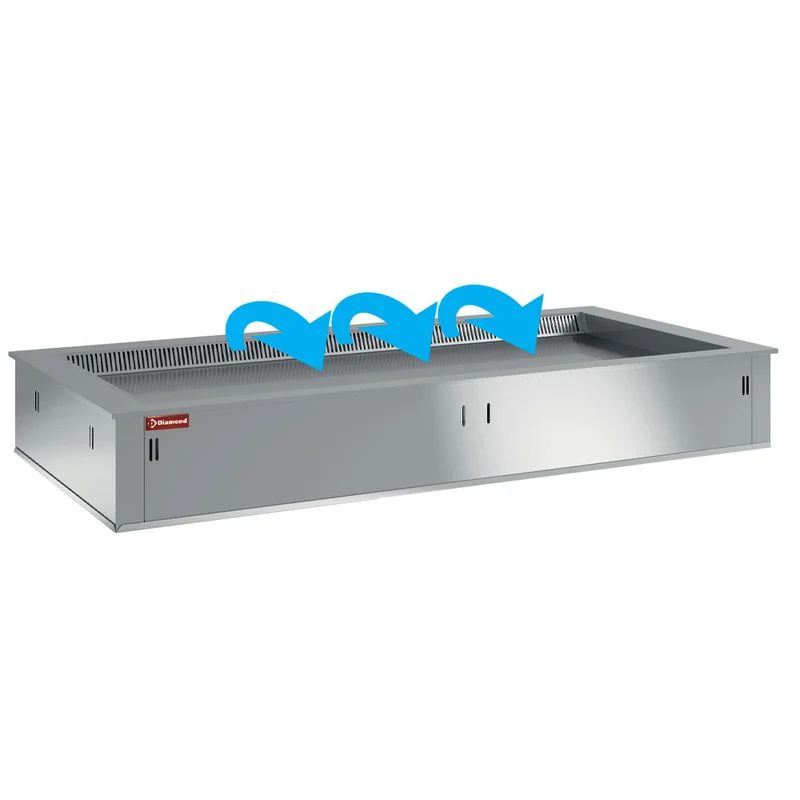 Kühlplatte mit Umluftkühlung , 2x GN 1/1 , Einbaumodul ohne Aggregat, DPA/TRV08-S