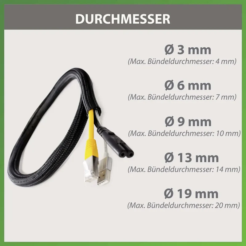 B-Ware Quadrios 22CA166 22CA166 Geflechtschlauch Kabelschlauch 20 METER