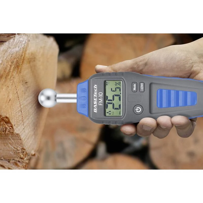B-Ware Basetech FM-10 Materialfeuchtemessgerät Baufeuchtigkeit Baustoff Holzfeuchte