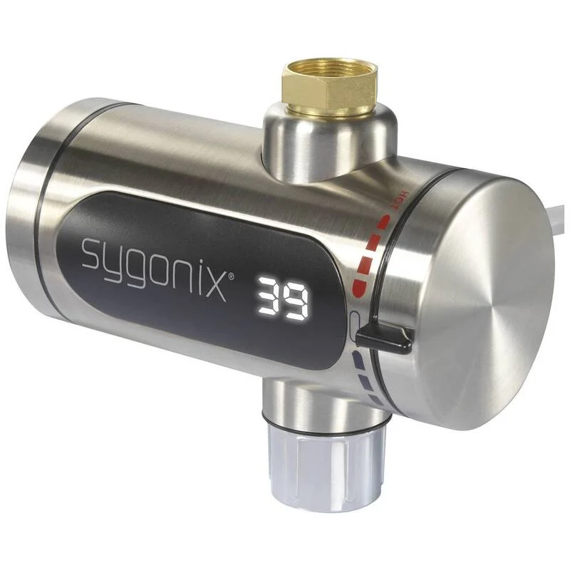 B-Ware Sygonix Durchlauferhitzer 3000W Heizgerät IP24 mit LED-Display 0.8l/min 50°C