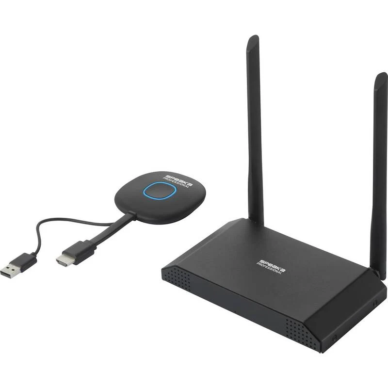 B-Ware SpeaKa Professional SP-VShare Drahtloses 4K UHD Präsentationssystem 4fach Multi