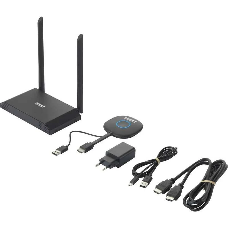 B-Ware SpeaKa Professional SP-VShare Drahtloses 4K UHD Präsentationssystem 4fach Multi