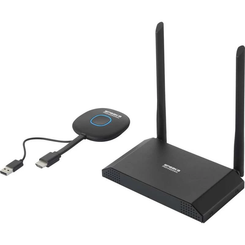 B-Ware SpeaKa Professional SP-VShare Drahtloses 4K UHD Präsentationssystem 4fach Multi