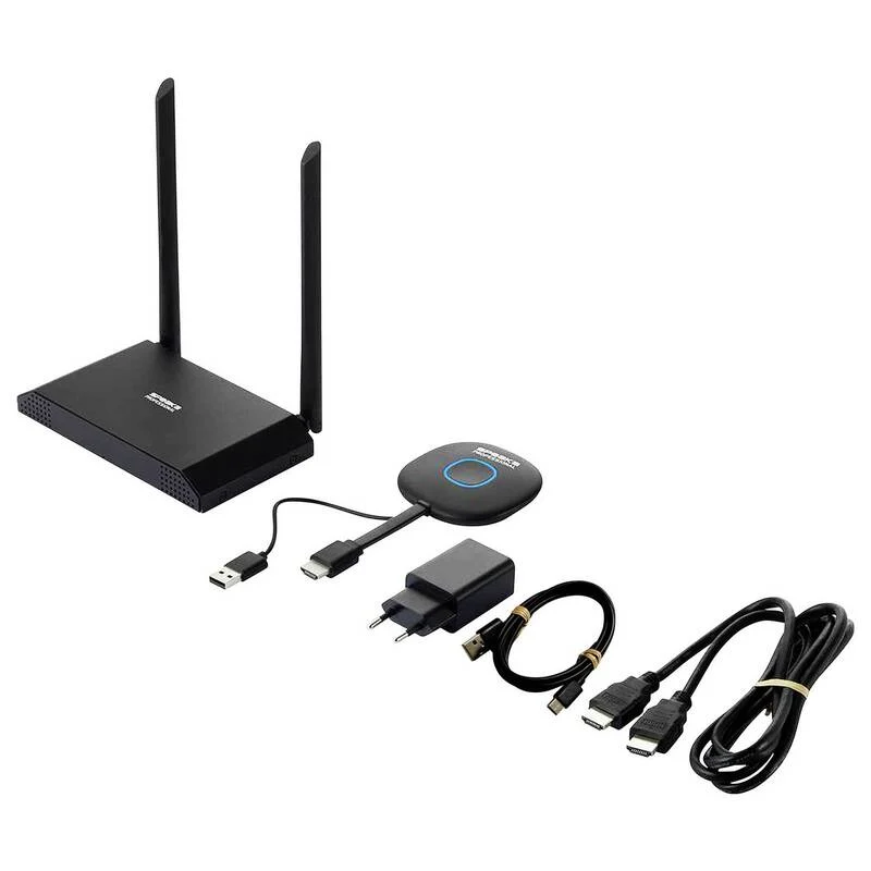 B-Ware SpeaKa Professional SP-VShare Drahtloses 4K UHD Präsentationssystem 4fach Multi