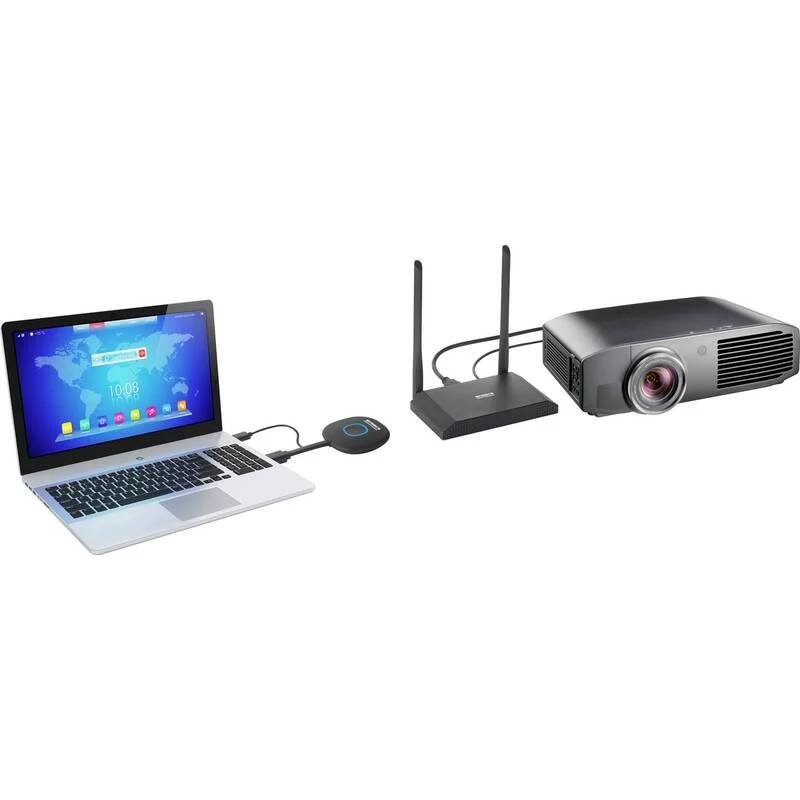 B-Ware SpeaKa Professional SP-VShare Drahtloses 4K UHD Präsentationssystem 4fach Multi