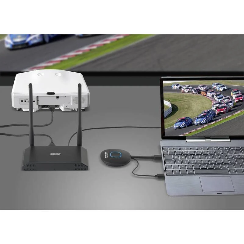 B-Ware SpeaKa Professional SP-VShare Drahtloses 4K UHD Präsentationssystem 4fach Multi