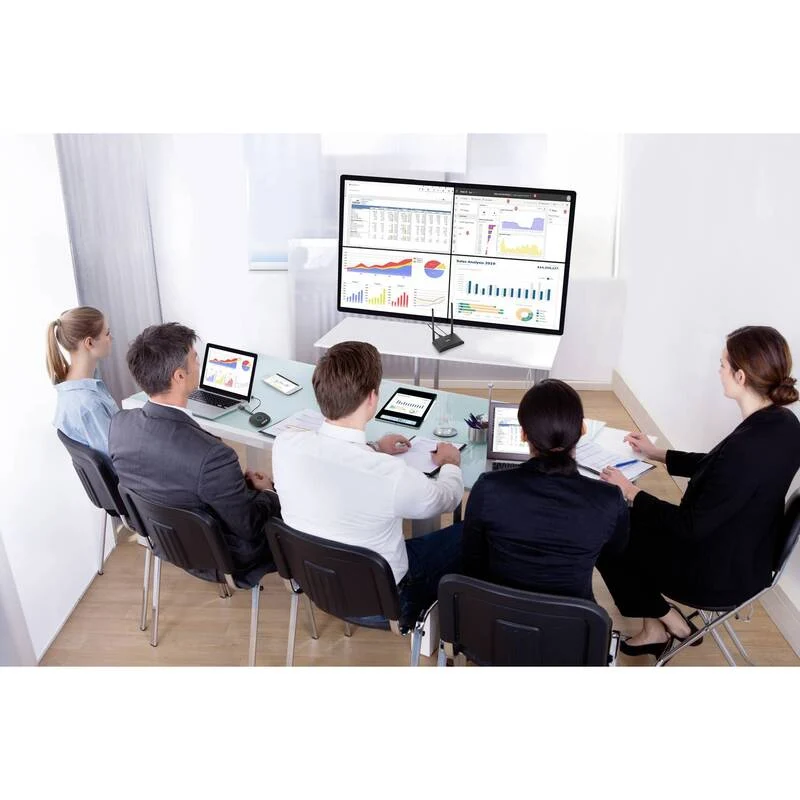 B-Ware SpeaKa Professional SP-VShare Drahtloses 4K UHD Präsentationssystem 4fach Multi