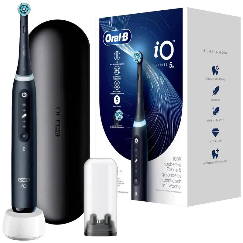 B-Ware Oral-B iO Series 5 611038 Elektrische Zahnbürste Rotierend/Oszilierend Schwarz