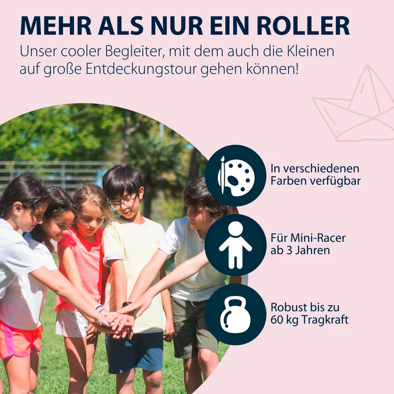 B-Ware HUDORA 180 AdvancedJunior rosé Roller City-Roller Kinderroller Klapproller