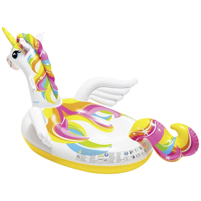 B-Ware INTEX Schwimmfigur Einhorn Schwimmtier Pool Einhorn groß für Kinder 201x140x97cm