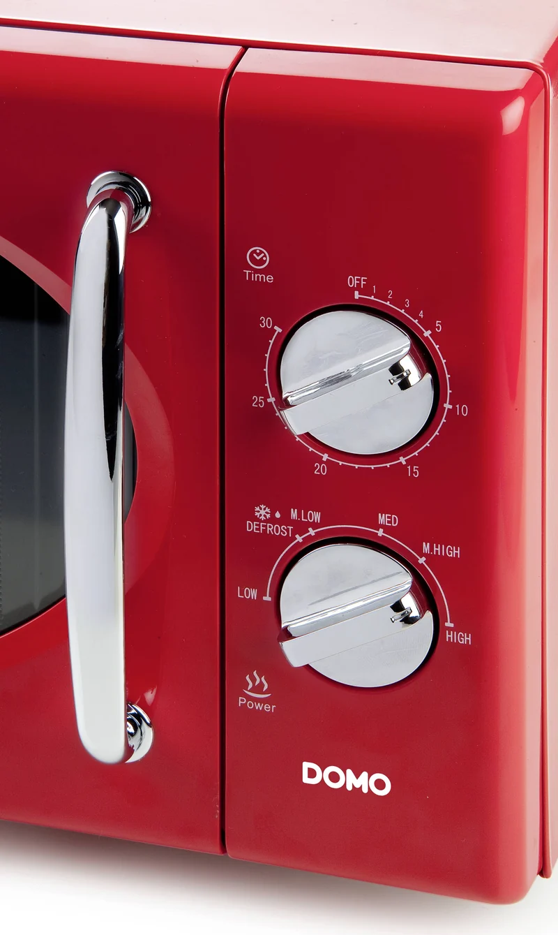 B-Ware DOMO DO2925 Mikrowelle Rot 900 W Timerfunktion 6 Leistungsstufen Küchengeräte