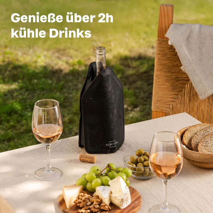 B-Ware Silberthal Kühlmanschette Flaschenkühler Wein Sekt Saft wiederverwendbar Set815