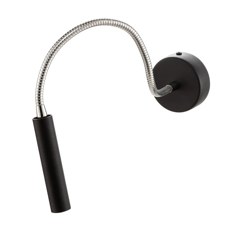 B-Ware SOLLUX LIGHTING Wandleuchte Lampe Wandlampe schwarz Flexarm Lampe Spot Leselampe