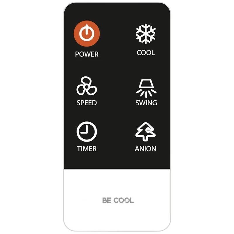 B-Ware Be Cool Luftkühler Klimagerät 205W 4-Stufen Fernbedienung 63l Wassertank weiß
