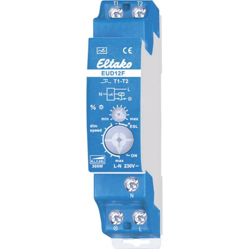 B-Ware Eltako Hutschienen Dimmer 230V 400W Tipptaster 18x58x66mm kompakt
