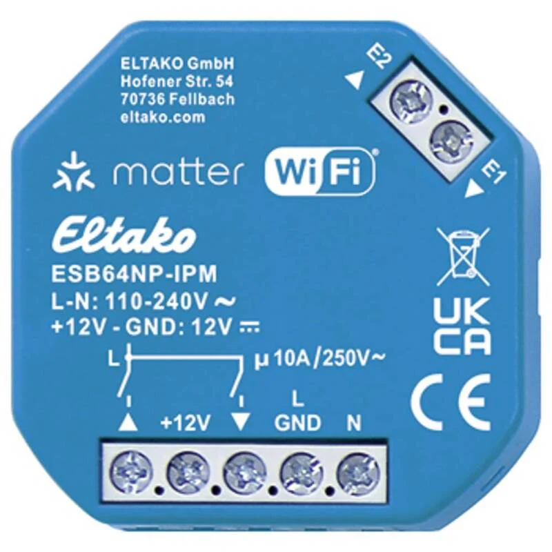 B-Ware Eltako Beschattungsaktor Aktor IP Matte über Wi-Fi 2000W 30064019 55x55x15mm