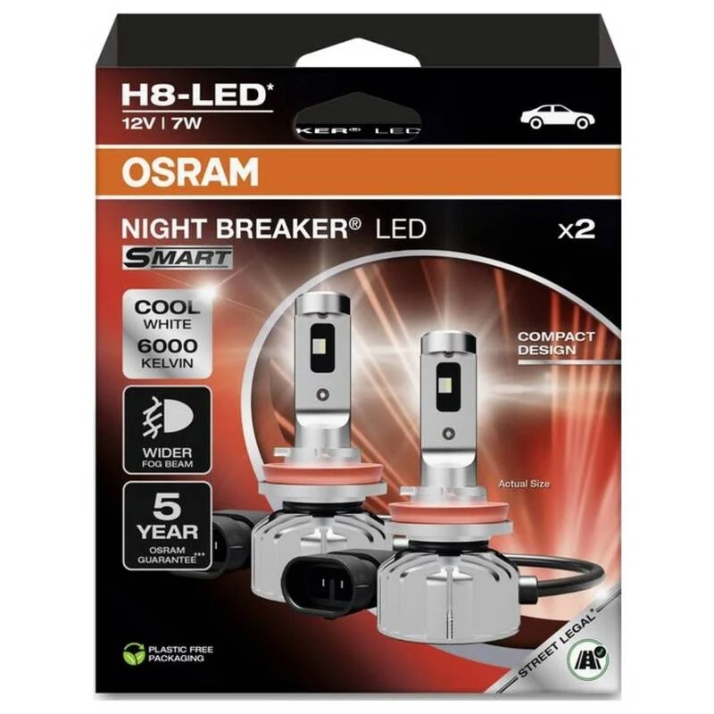 B-Ware Osram Automotive LED Leuchtmittel NIGHT BREAKER LED SMART H8 12V 800 Lumen weiß