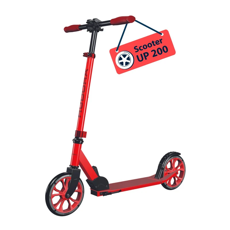 B-Ware HUDORA Scooter Up 200 rot höhenverstellbar für Kinder und Erwachsene bis 100 kg