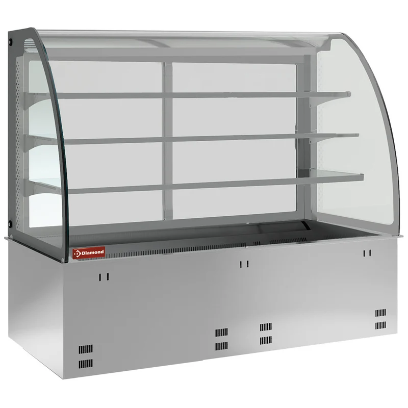 Kombinierte Kühlvitrine mit Kühlwanne , 3 Ebenen , 3x GN 1/1, DPA/RVF312-S