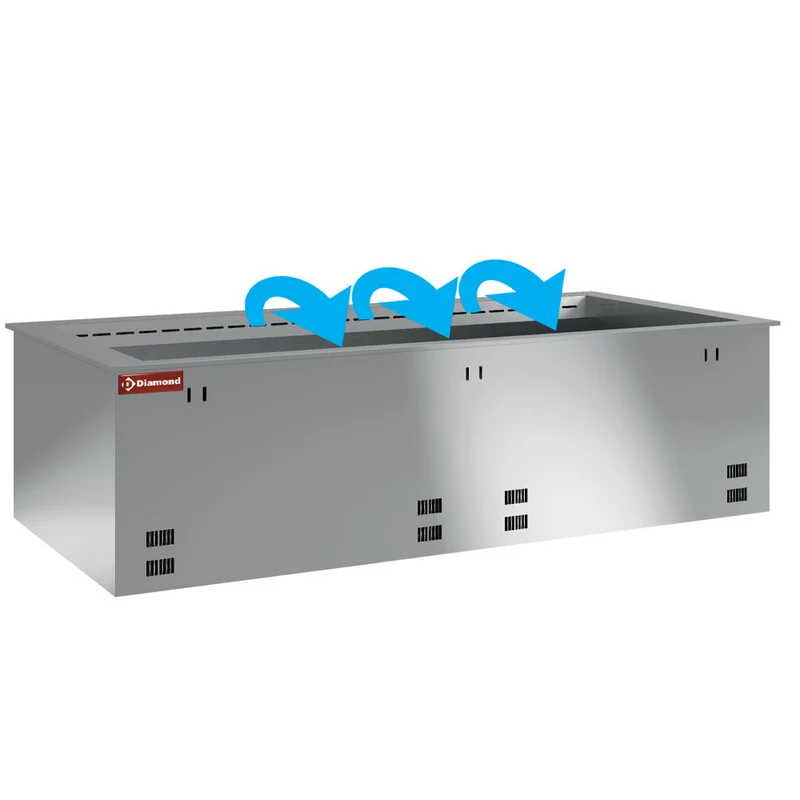 Umluft-Kühlwanne zum Einbau , 4x GN 1/1 , Zentralgekühlt, DPA/RCV15-S
