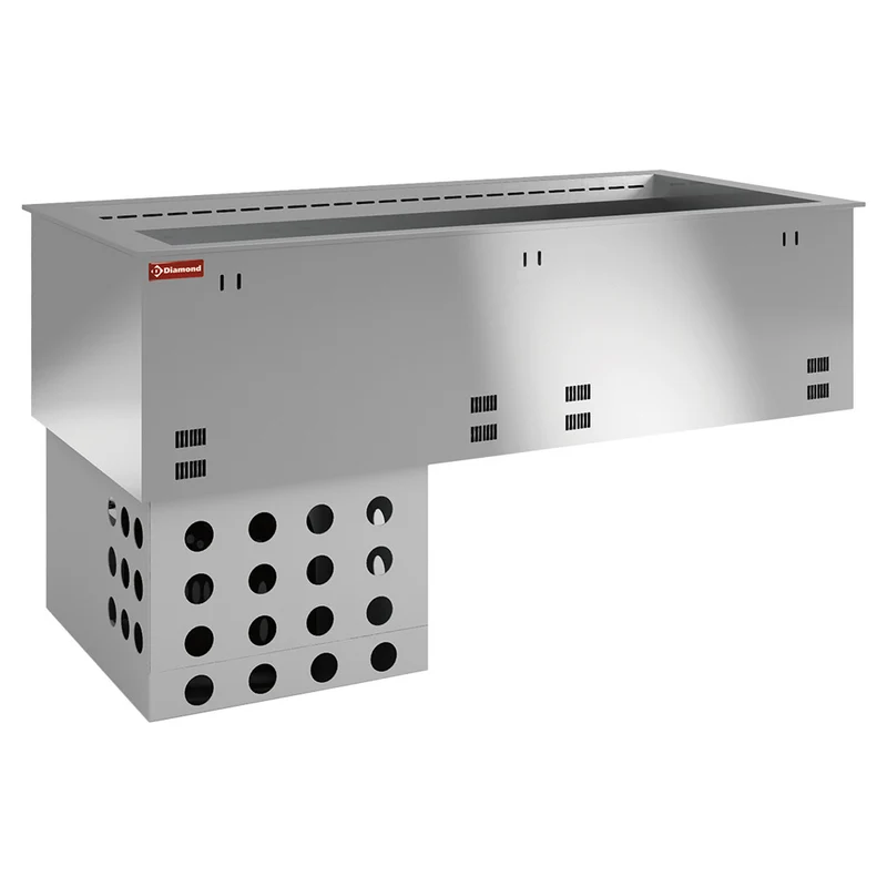 Umluft-Kühlwanne 2x GN 1/1 , Edelstahl , +2°C bis +5°C, DPA/RCV08-R2